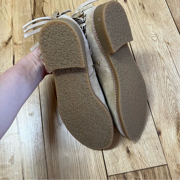 Kate Spade Saks Fifth Gold Fringe Suede Booties - Picture 5 of 13